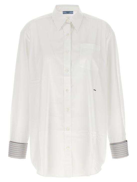 26FW 프라다 블라우스 P470JRSOOO6283F0009 White - PRADA