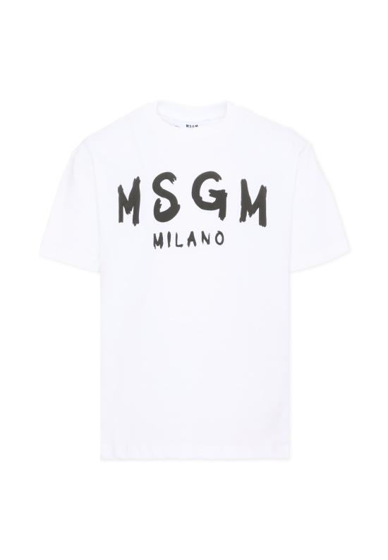 26FW [키즈] 엠에스지엠 티셔츠 F6MSJUTH010 001 WHITE