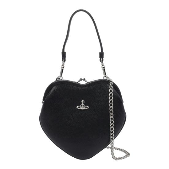 26FW 비비안웨스트우드 벨 하트 프레임 퍼스 4B01000CW S000DN403 BLACK