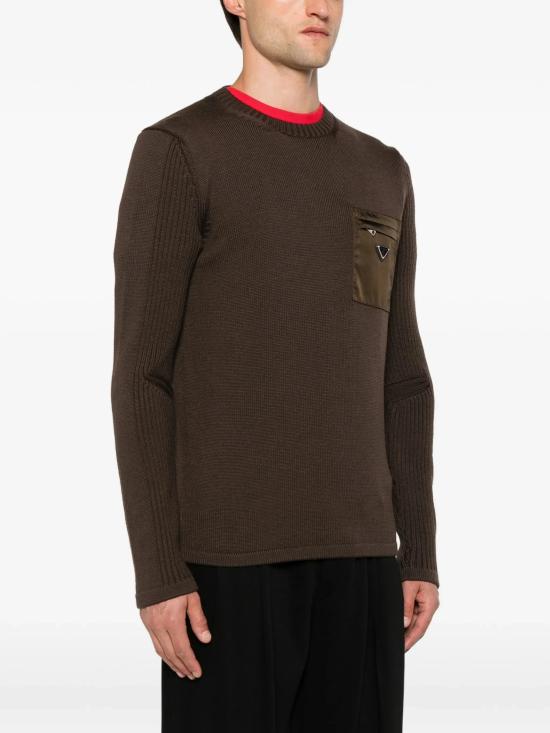 26FW 프라다 스웨터 UMB0491W4X F0003 BROWN - PRADA