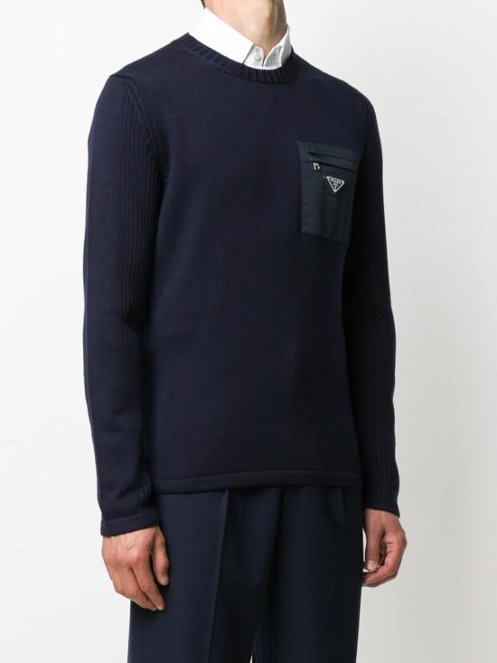 26FW 프라다 스웨터 UMB0491W4X F0008 BLUE - PRADA
