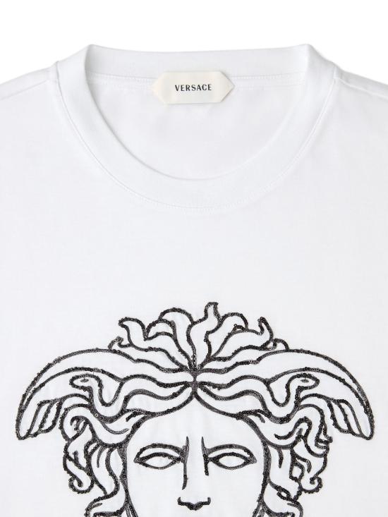 26FW 베르사체 반팔 티셔츠 10264521A18452 1W000 WHITE - VERSACE