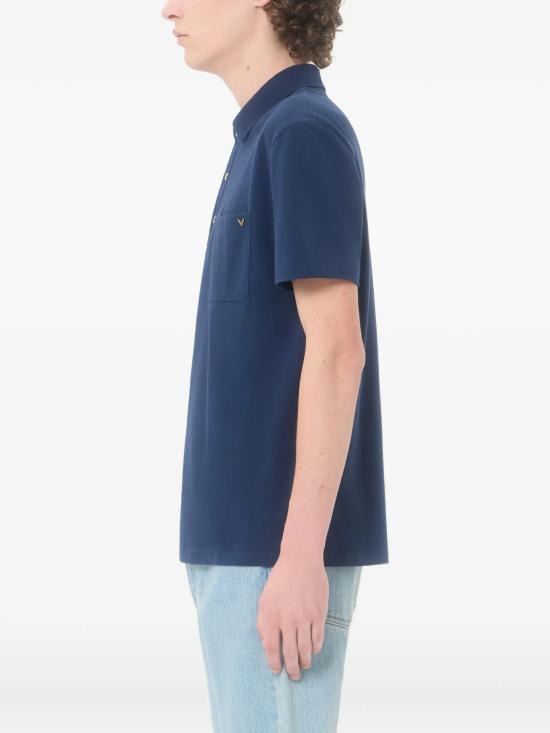 26FW 발렌티노 가라바니 폴로 티셔츠 9V3MH04VBMD D51 BLUE - VALENTINO GARAVANI