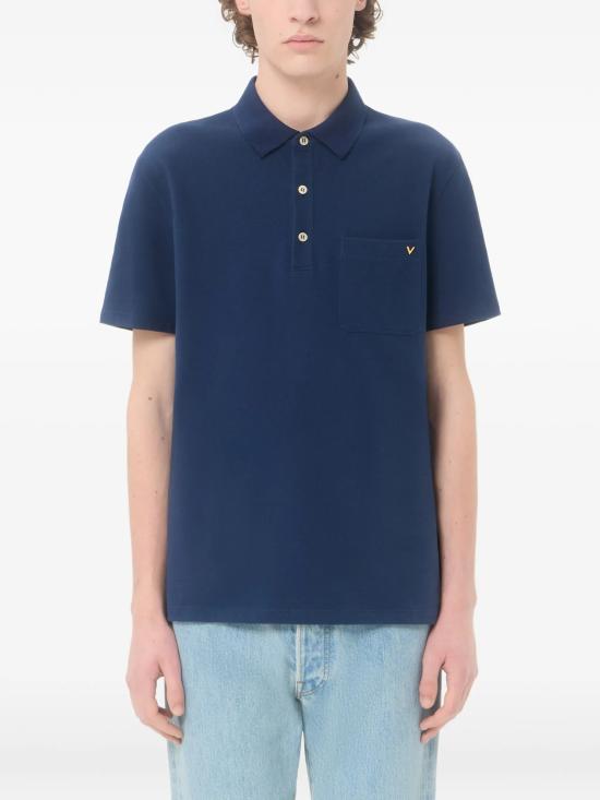 26FW 발렌티노 가라바니 폴로 티셔츠 9V3MH04VBMD D51 BLUE - VALENTINO GARAVANI