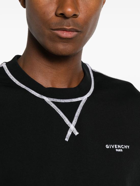 26FW 지방시 반팔 티셔츠 BM71P53YR8 001 BLACK - GIVENCHY