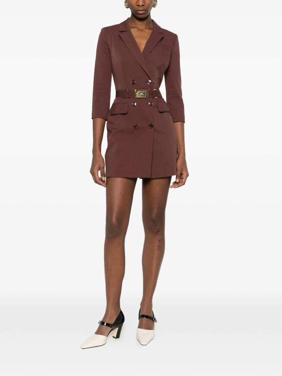 26SS 엘리자베타프랜치 숏 원피스 AB91961E2 644 BROWN - ELISABETTA FRANCHI
