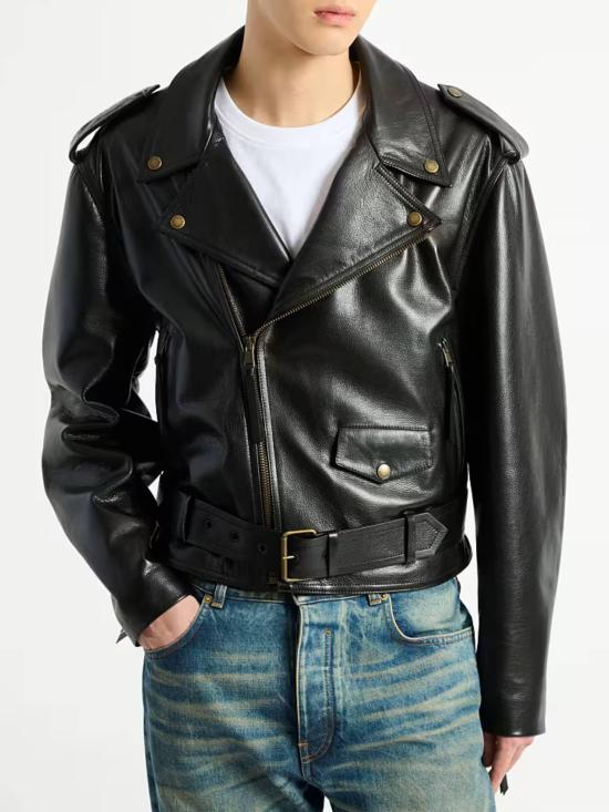 26FW 발망 가죽 자켓 HH1TD580LE43 0PA BLACK - BALMAIN