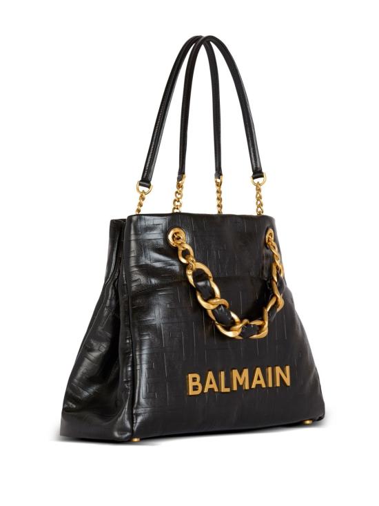 26FW 발망 토트백 HN1FF827LETF 0PA BLACK - BALMAIN