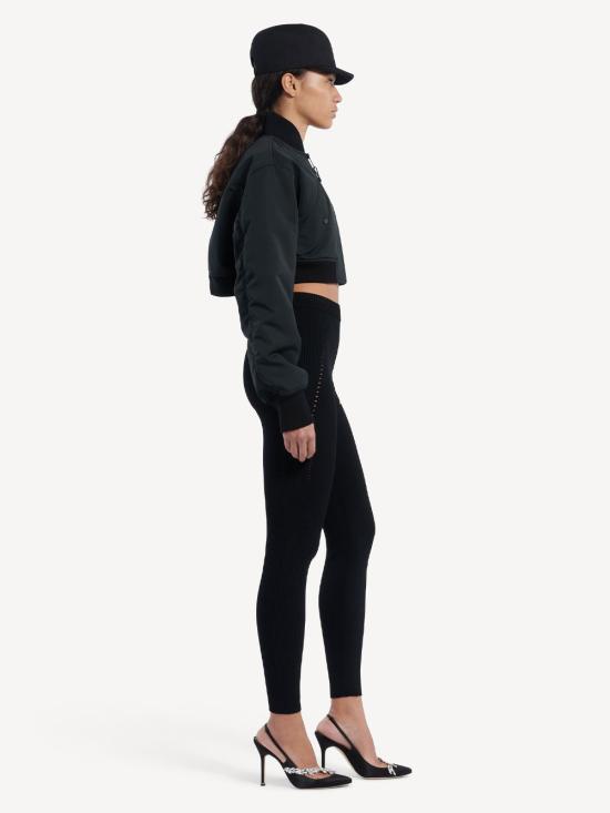 26FW 발렌시아가 테크웨어 비스코스 레깅스 875633T5355 1000 BLACK - BALENCIAGA