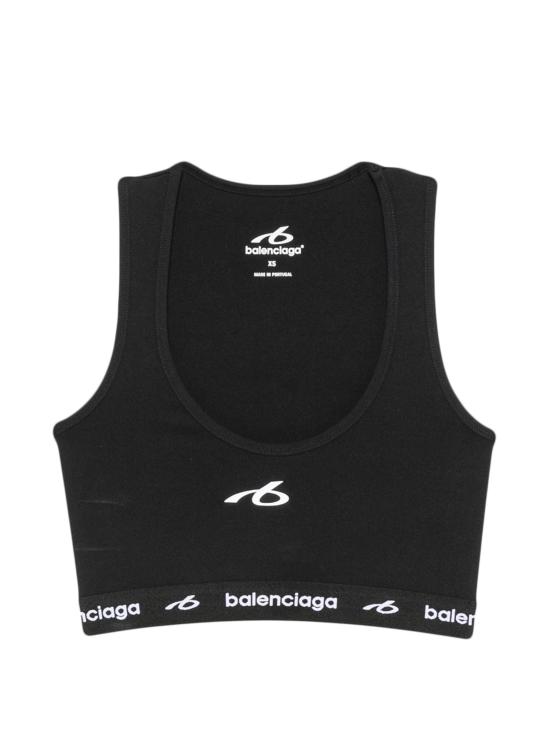 26FW 발렌시아가 테크웨어 브라 탱크 탑 A0023QTUVN7 1000 BLACK