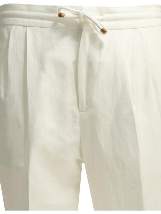 26SS 브루넬로 쿠치넬리 스트레이트 팬츠 MH255E1710C1900X WHITE - BRUNELLO CUCINELLI