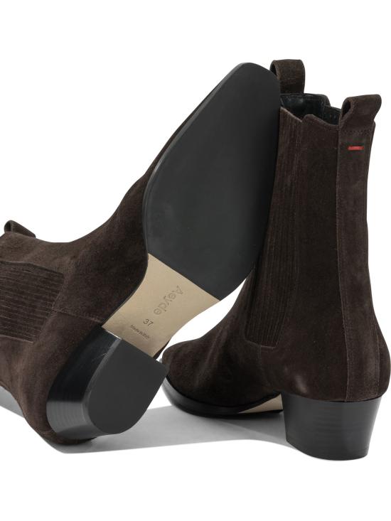 26FW 에이드 부츠 AGATACOWSUEDELEATHERMOKA BROWN - AEYDE