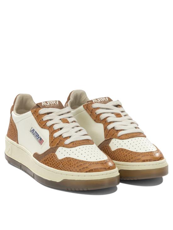 26FW 오트리 메달리스트 로우 레더 스니커즈 AULWCZ04 BEIGE - AUTRY