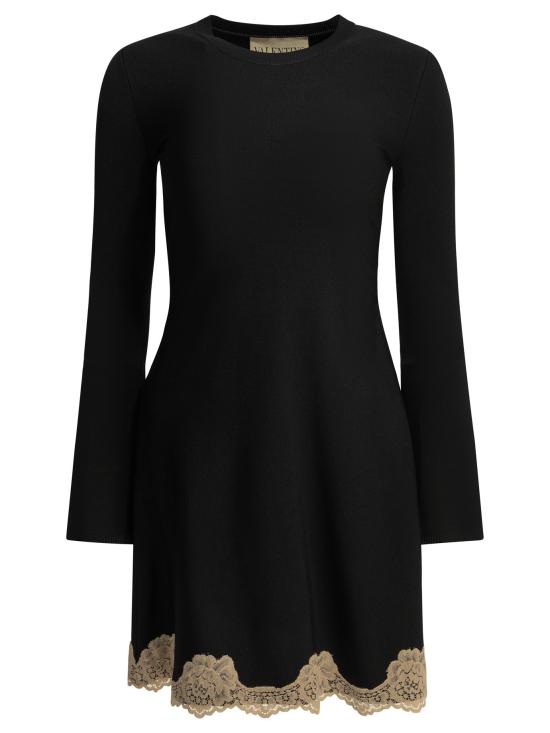 26FW 발렌티노 가라바니 미디 원피스 9B3KD16BAE60NO BLACK