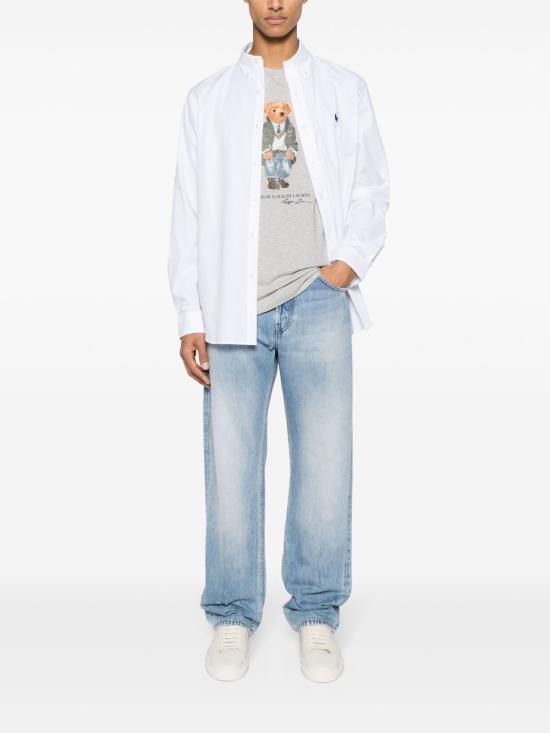 26FW 폴로 랄프로렌 커스텀 핏 코튼 포플린 포니 로고 셔츠 710928255002WHITE - POLO RALPH LAUREN