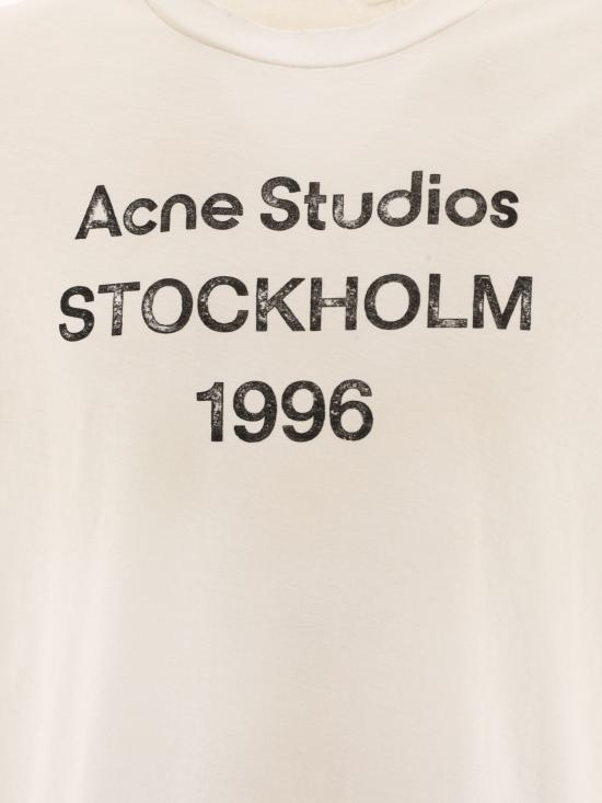  아크네 스튜디오 로고 티셔츠 CL0196DC6 WHITE - ACNE STUDIOS