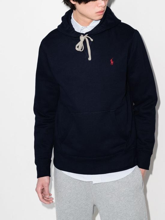 26FW 폴로 랄프로렌 포니로고 자수 후드 티셔츠 710766778007CRUISENAVY BLUE - POLO RALPH LAUREN