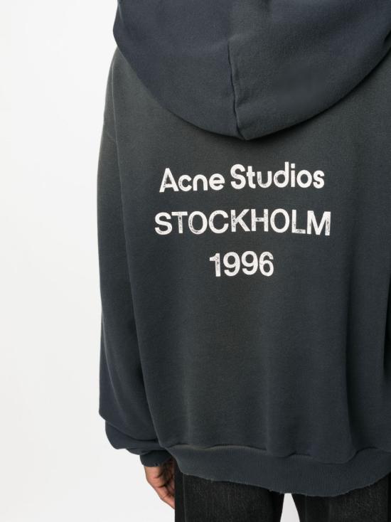  아크네 스튜디오 로고 후드 스웨터 CI0136900 BLACK - ACNE STUDIOS