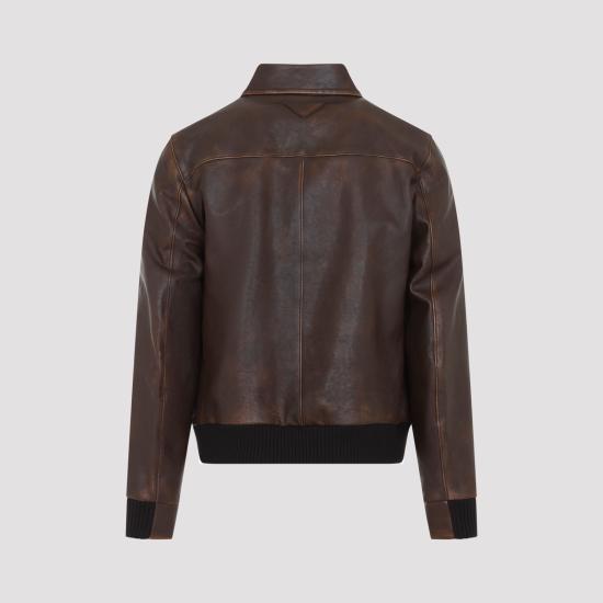 26FW 프라다 가죽 자켓 UPW640SOOO198C F0038 BROWN - PRADA