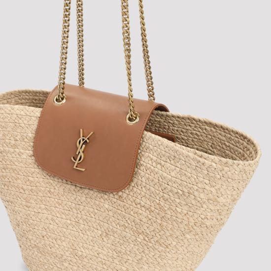 26SS 생로랑 파니에 라피아 바스켓 백 파니에 라피아 바스켓 백 868646GAAG2 9929 BEIGE O TAN - SAINT LAURENT