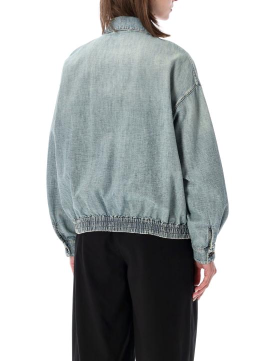 26SS 미우미우 샴브레이 블루종 자켓 GWB14918JI F0076 CELESTE - MIU MIU