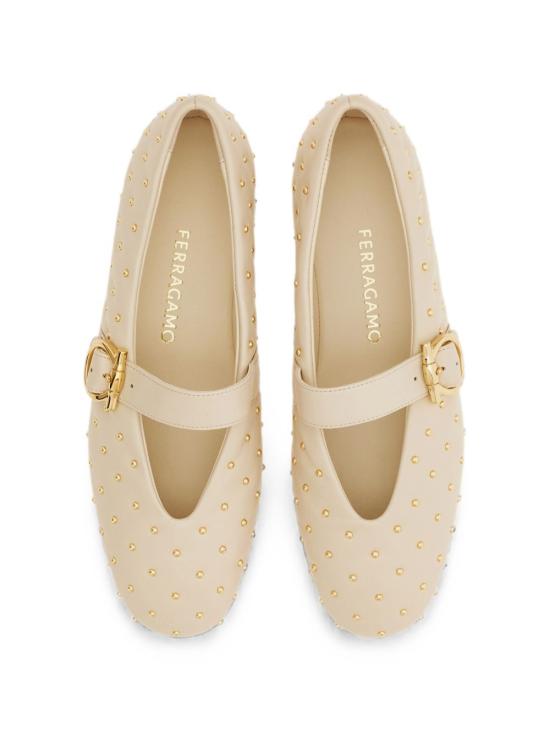 26FW 살바토레 페라가모 플랫 슈즈 01L931795488002 ECRU - SALVATORE FERRAGAMO