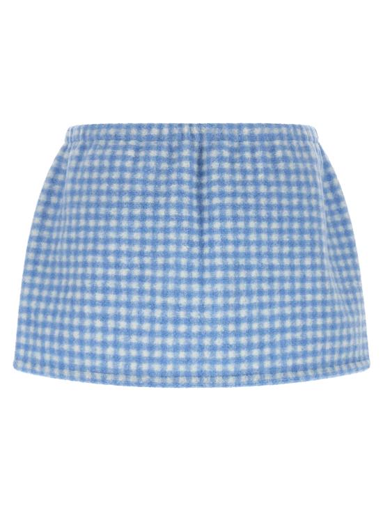 26FW 미우미우 숏 스커트 MG2518SOOO6375F0UB3 Light Blue - MIU MIU