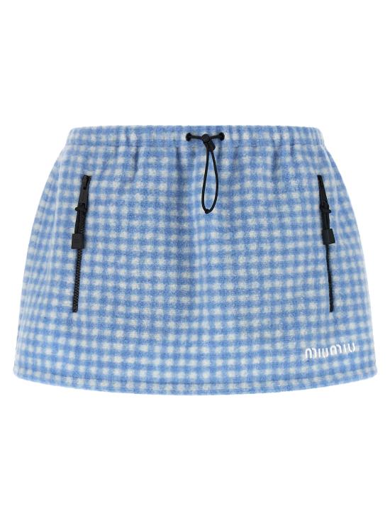 26FW 미우미우 숏 스커트 MG2518SOOO6375F0UB3 Light Blue