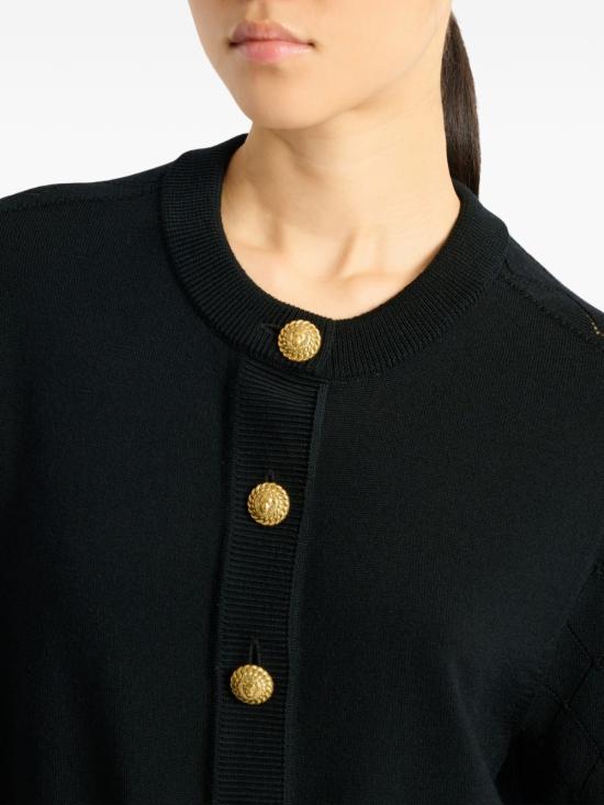 26FW 발망 가디건 HF1KN085KJ990PA BLACK - BALMAIN