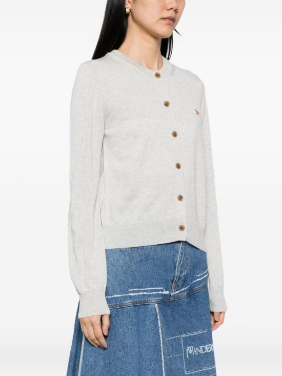 26FW 메종키츠네 베이비 폭스 메리노 레귤러 가디건 PW00502KT1181H120 GREY - MAISON KITSUNE