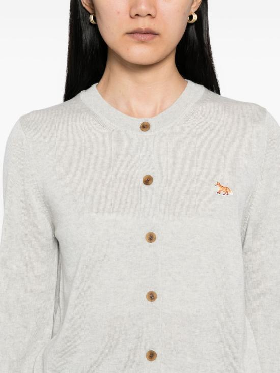 26FW 메종키츠네 베이비 폭스 메리노 레귤러 가디건 PW00502KT1181H120 GREY - MAISON KITSUNE