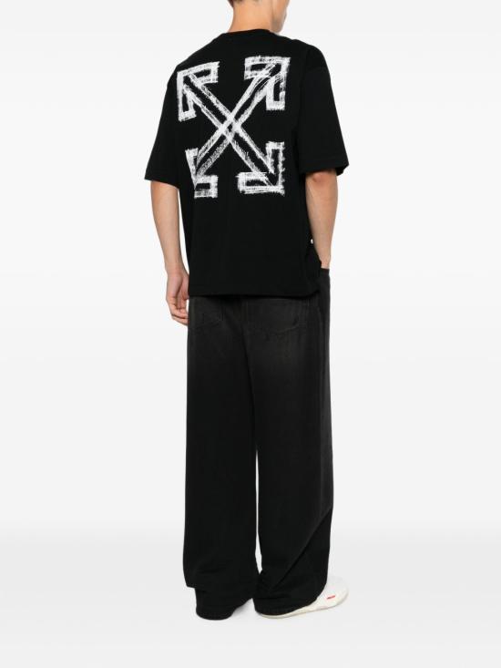 26FW 오프화이트 반팔 티셔츠 OMAA120F26JER00Y00 BLACK - OFF WHITE