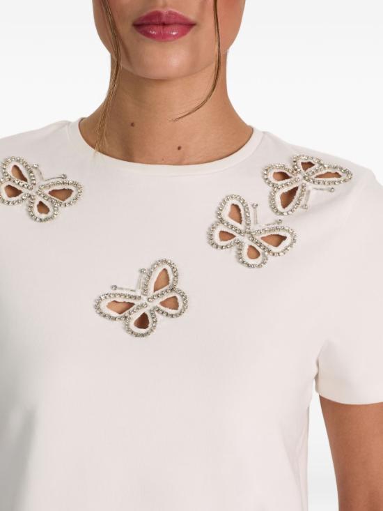 26FW 앨리스 앤 올리비아 반팔 티셔츠 CC606E11032T267 WHITE - ALICE & OLIVIA