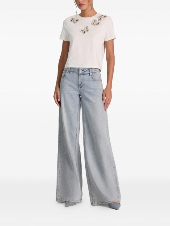 26FW 앨리스 앤 올리비아 반팔 티셔츠 CC606E11032T267 WHITE - ALICE & OLIVIA