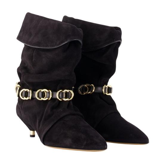 26FW 이자벨마랑 에드릭 링스 스웨이드 가죽 체인 부츠 BO0285FAD3A04S01BK BLACK - ISABEL MARANT
