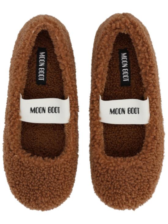 26SS 문부츠 시어링 퍼 발레리나 플랫슈즈 80D2400010M008 BROWN - MOON BOOT