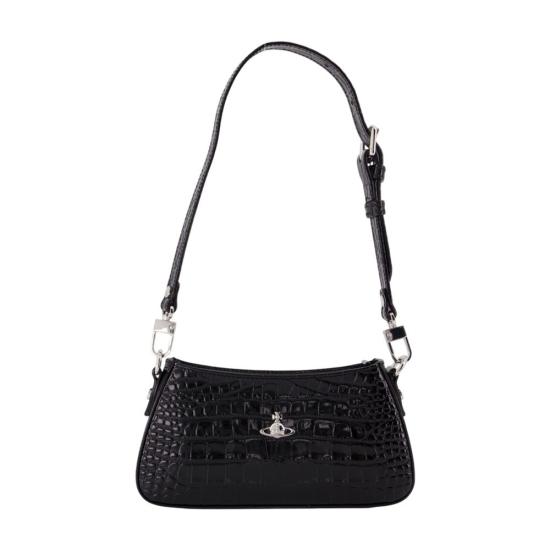 26FW 비비안웨스트우드 ORB 타샤 레더 스터드 숄더백 5801000JWL0098N401 BLACK