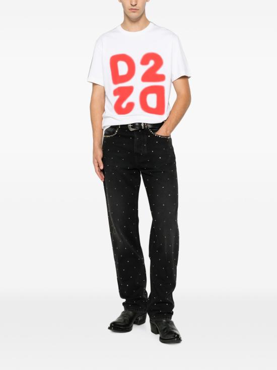 26FW 디스퀘어드2 반팔 티셔츠 S74GD1579D20106 100 WHITE - DSQUARED2