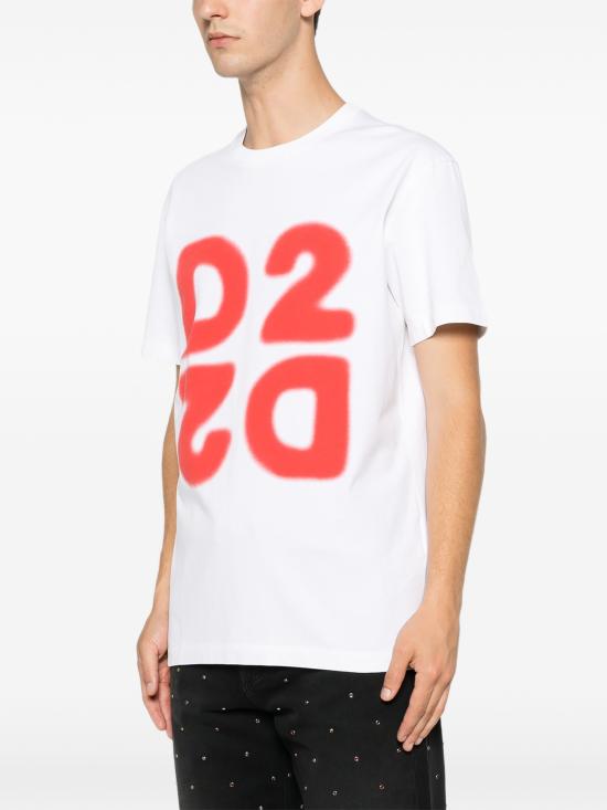 26FW 디스퀘어드2 반팔 티셔츠 S74GD1579D20106 100 WHITE - DSQUARED2