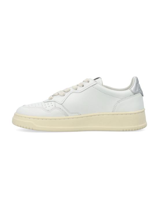 26FW 오트리 메달리스트 로우 레더 스니커즈 AULWLL05 WS WHITE SILVER - AUTRY