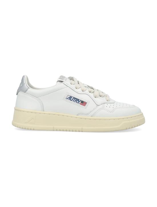 26FW 오트리 메달리스트 로우 레더 스니커즈 AULWLL05 WS WHITE SILVER