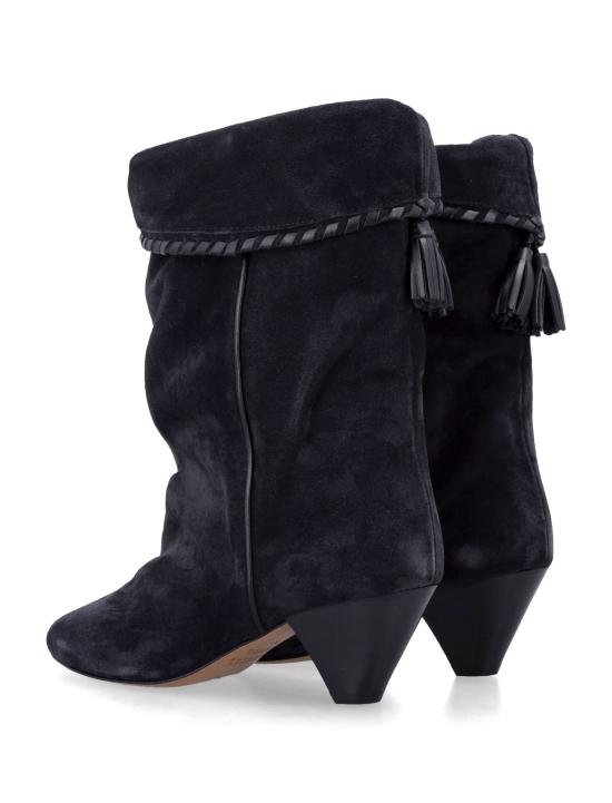 26FW 이자벨마랑 달비 드레이프 스웨이드 카프스킨 레더 부츠 BO0188FBC1A20S 02FK FADED BLACK - ISABEL MARANT