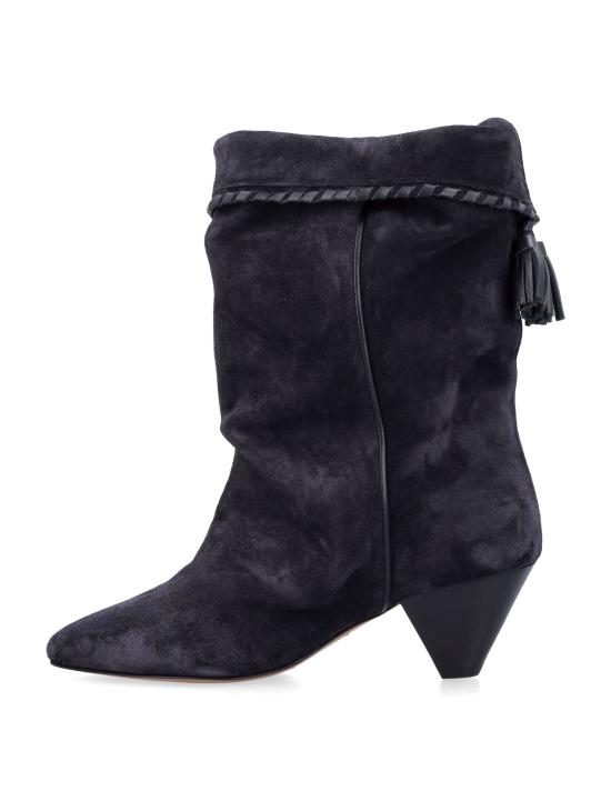 26FW 이자벨마랑 달비 드레이프 스웨이드 카프스킨 레더 부츠 BO0188FBC1A20S 02FK FADED BLACK - ISABEL MARANT