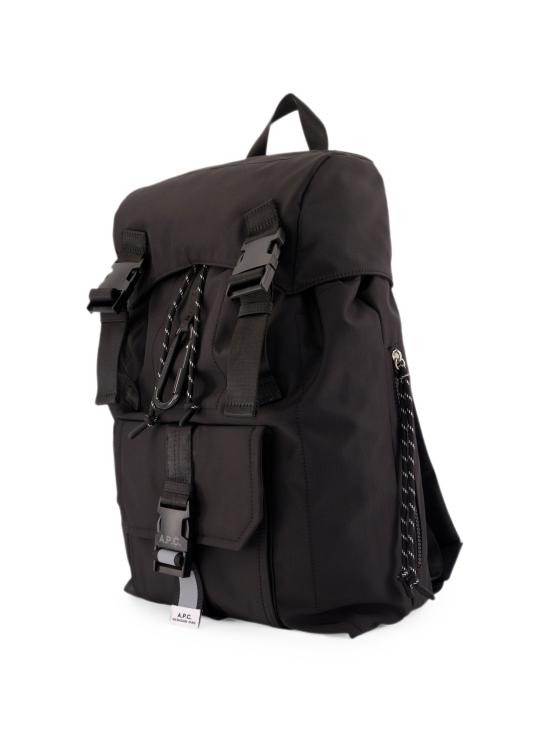 26FW 아페쎄 로고 프린트 버클 플랩 백팩 PAAGEH62631 LZZBLACK - A.P.C.