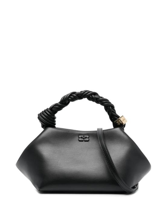 26FW 가니 스몰 레더 보우 토트백 A52415894 099 BLACK
