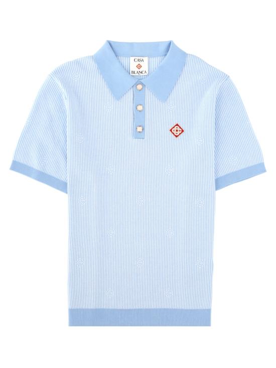 26FW 카사블랑카 반팔 티셔츠 MPF26KW143301 LIGHTBLUE
