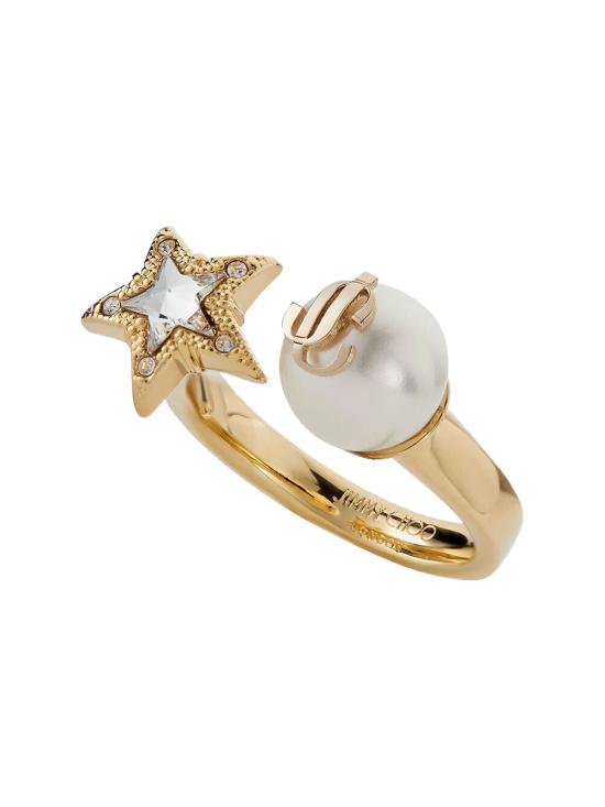 26FW 지미추 반지 JCSTARPRINGJIQ GOLDWHITECRYSTAL METALLIC - JIMMY CHOO