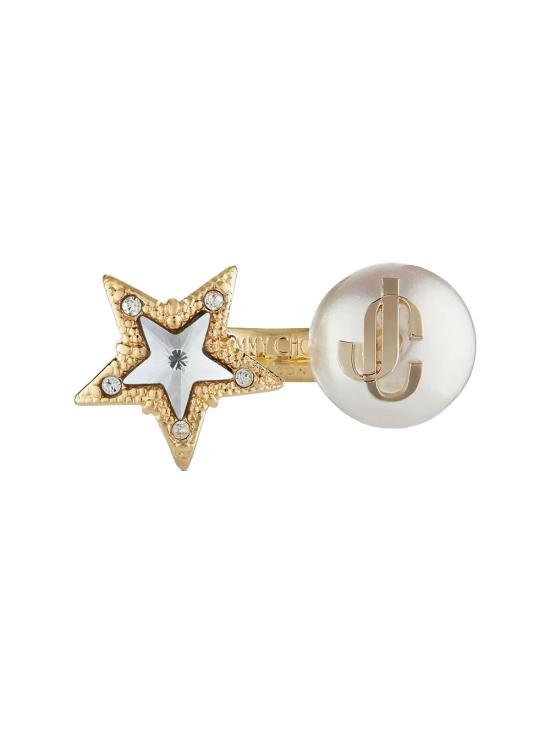 26FW 지미추 반지 JCSTARPRINGJIQ GOLDWHITECRYSTAL METALLIC - JIMMY CHOO