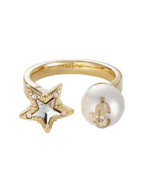 26FW 지미추 반지 JCSTARPRINGJIQ GOLDWHITECRYSTAL METALLIC