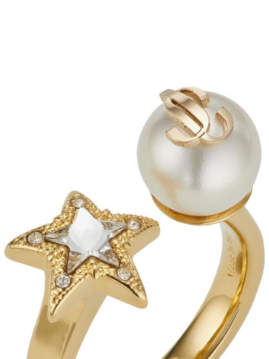 26FW 지미추 반지 JCSTARPRINGJIQ GOLDWHITECRYSTAL METALLIC - JIMMY CHOO